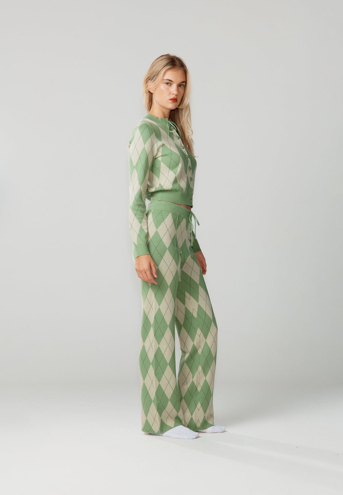 House of Sunny - Argyle Lounge Cardigan -