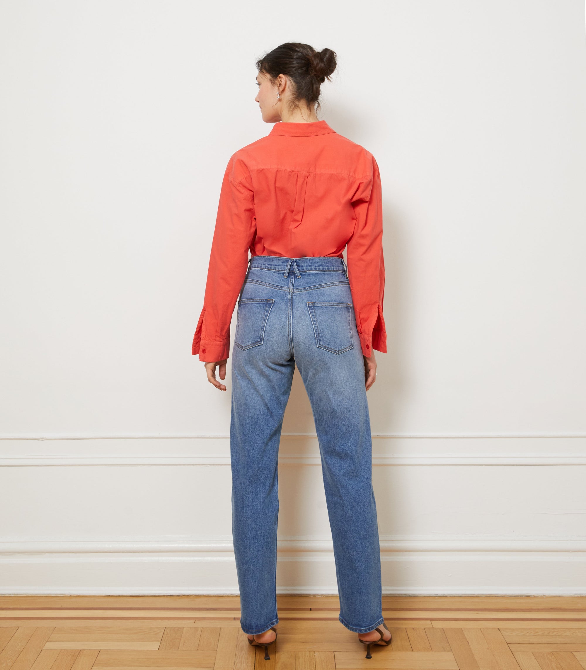 Loup - Diana Relaxed Button Up Shirt - Vermilion -