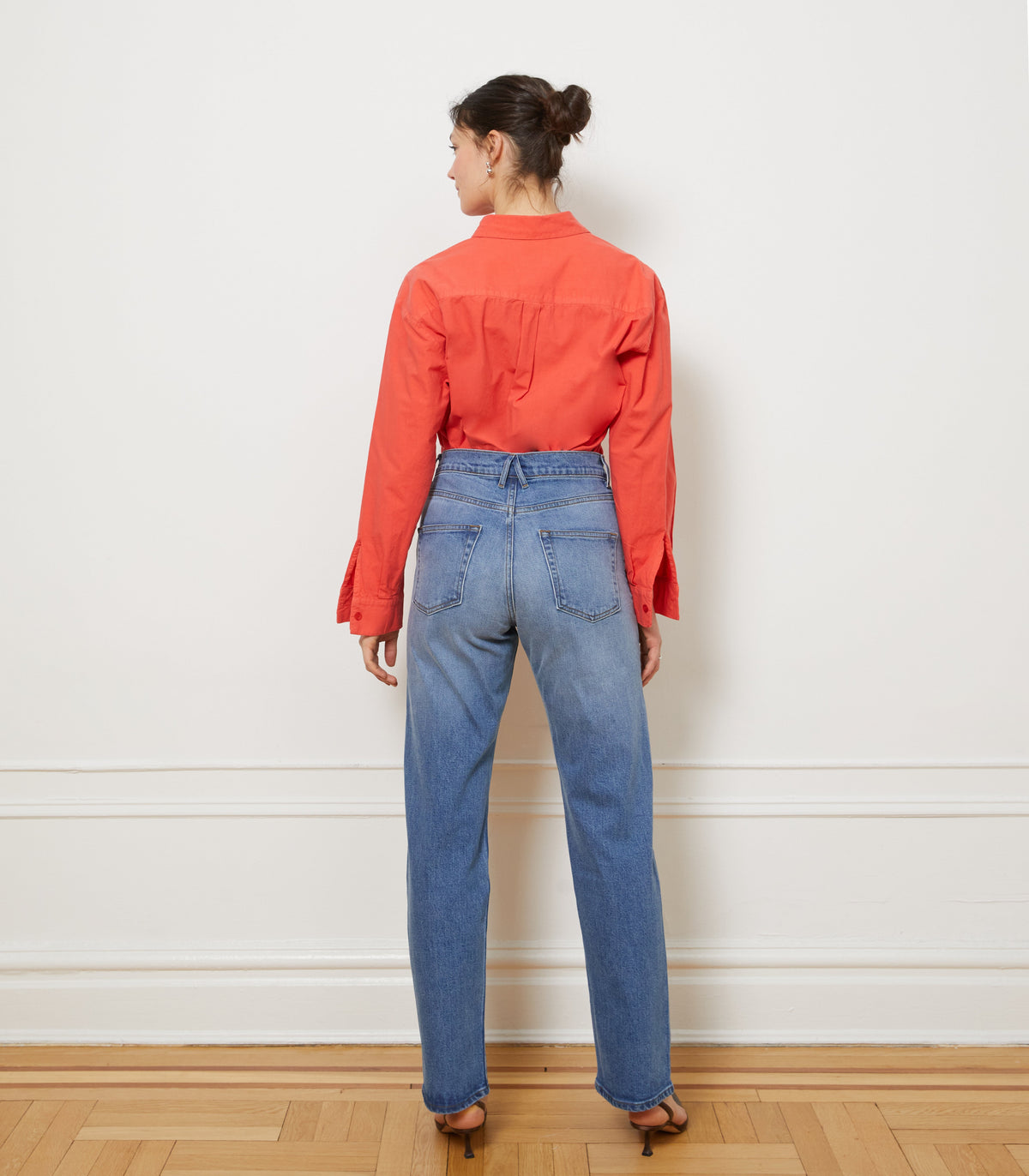 Loup - Diana Relaxed Button Up Shirt - Vermilion -