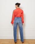 Diana Relaxed Button Up Shirt - Vermilion