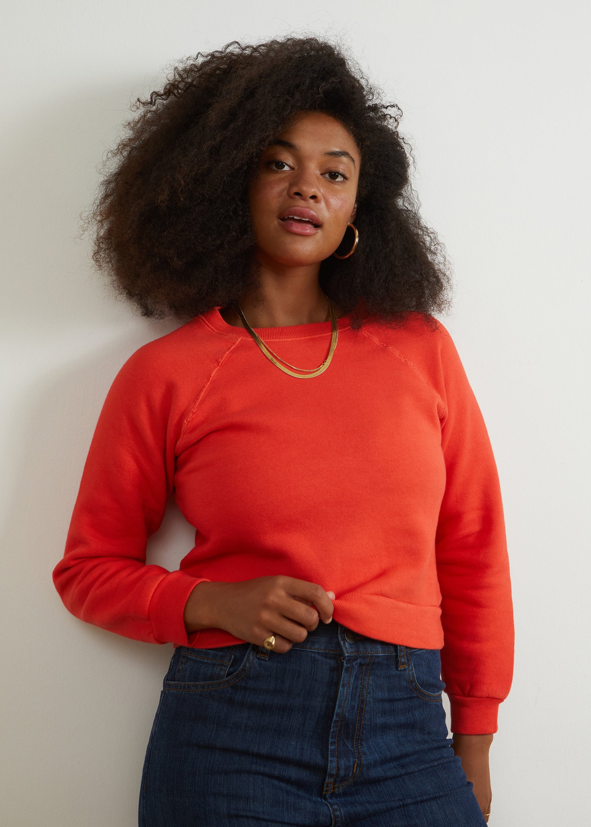 Loup - Nico Crew Neck Sweatshirt - Vermilion -