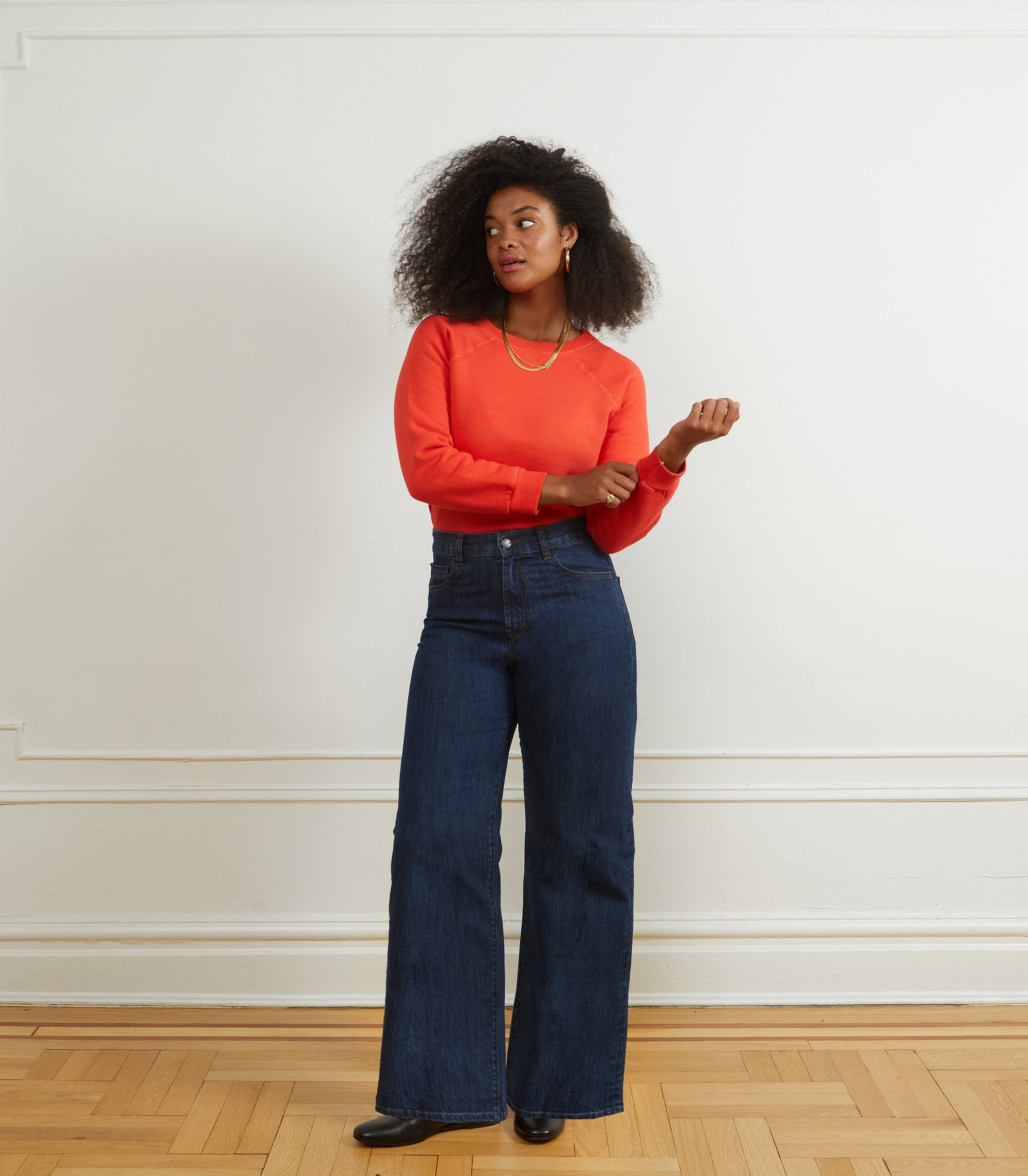 Loup - Nico Crew Neck Sweatshirt - Vermilion -