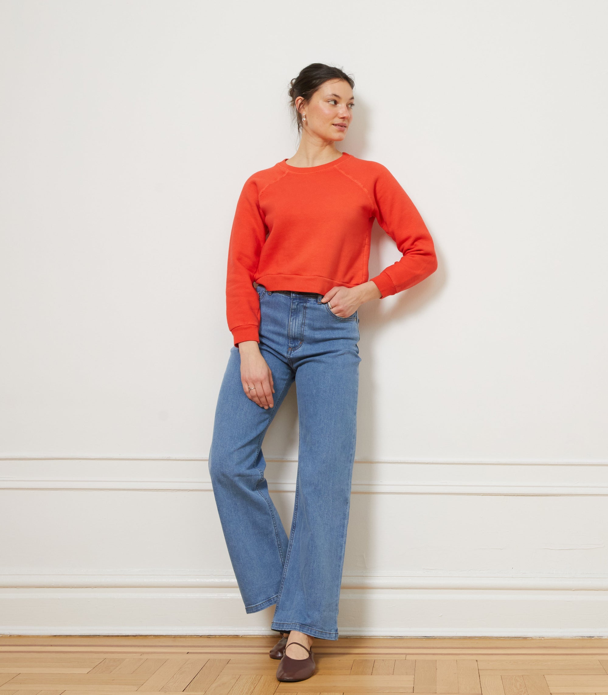 Loup - Nico Crew Neck Sweatshirt - Vermilion -