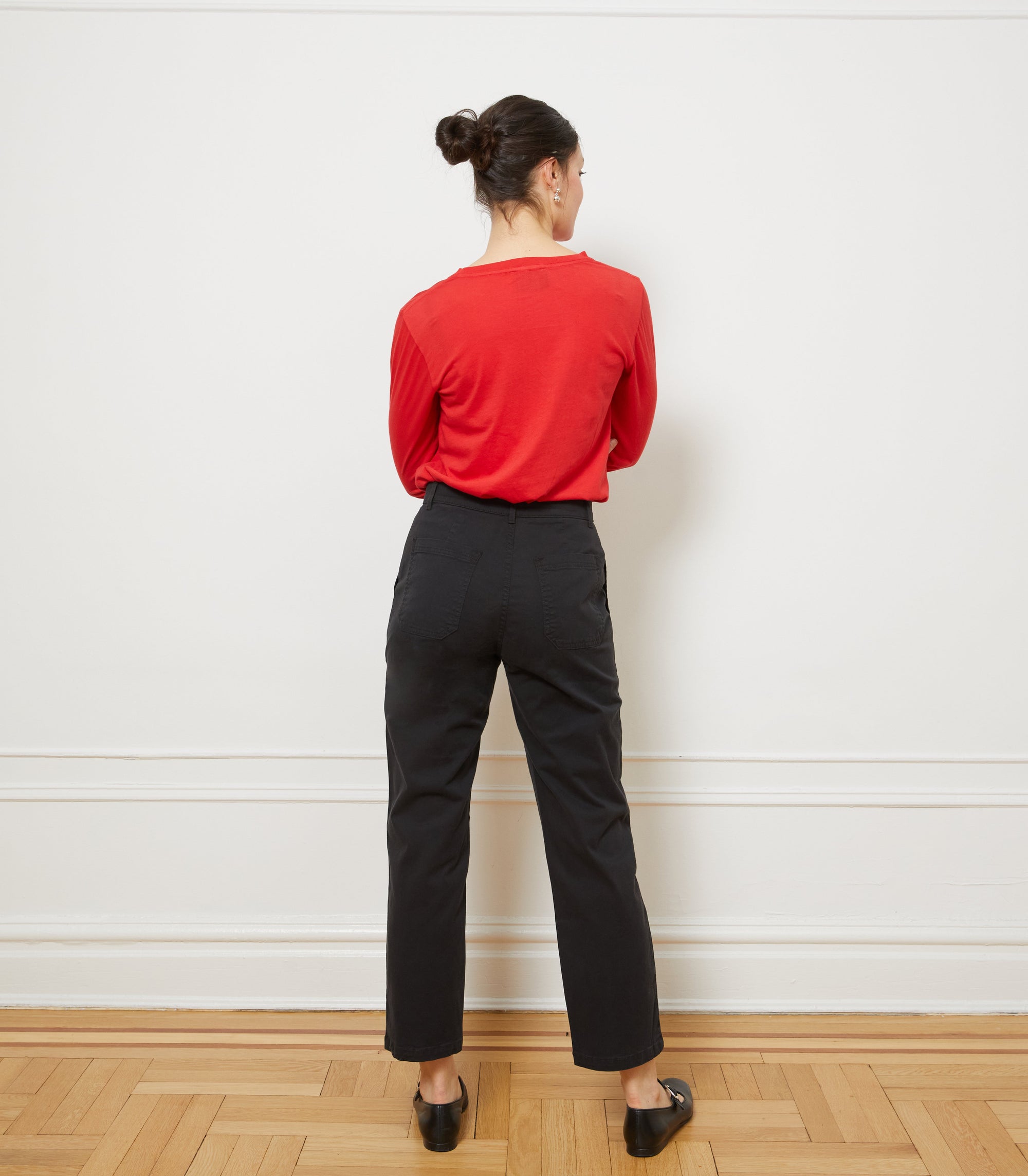 Loup - Penny Washed Long Sleeve Tee - Vermilion -