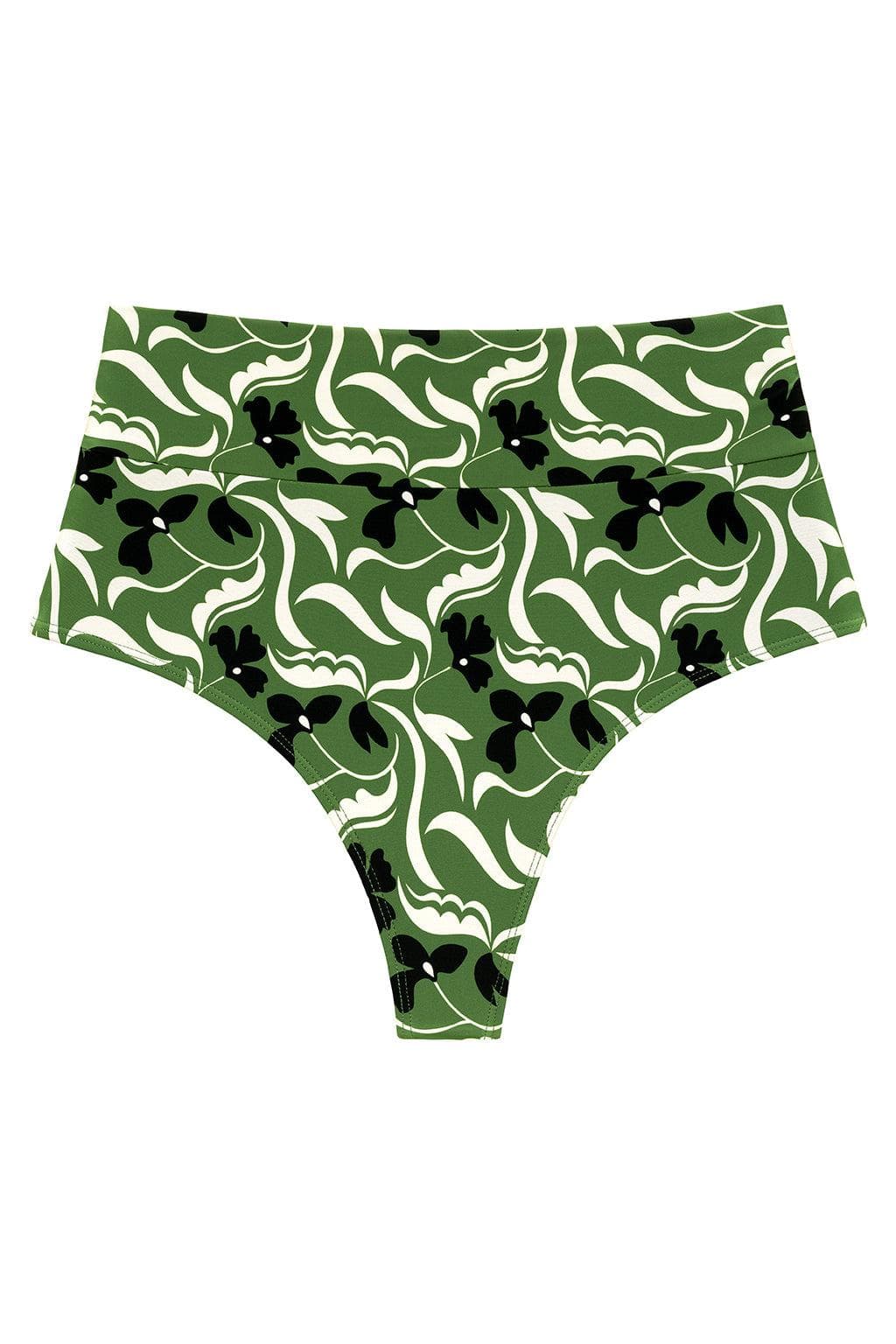 Montce - Veronica Floral Full Coverage High Rise Bikini Bottom -