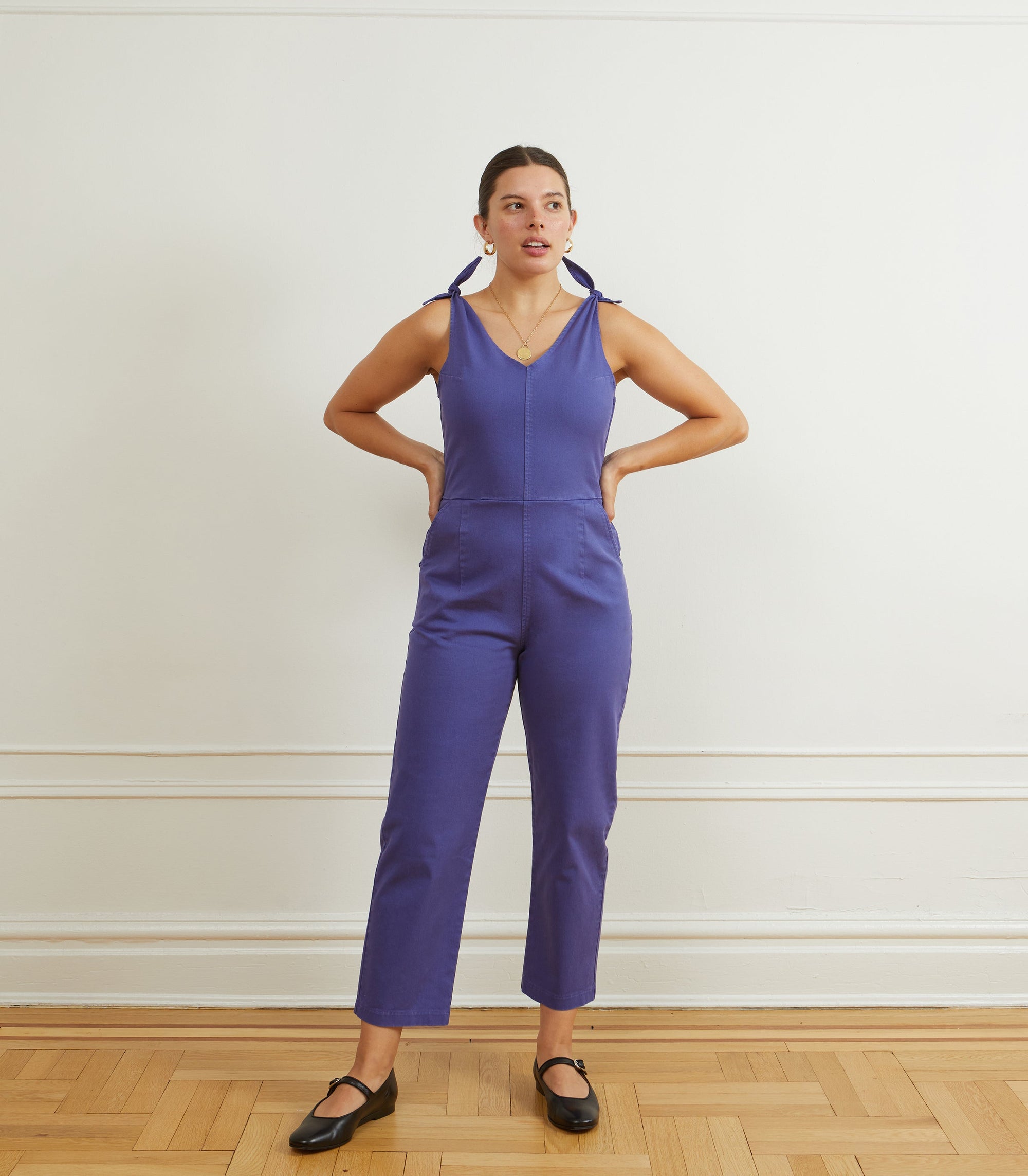 Loup - Slate Tie Strap Coveralls - Violet -