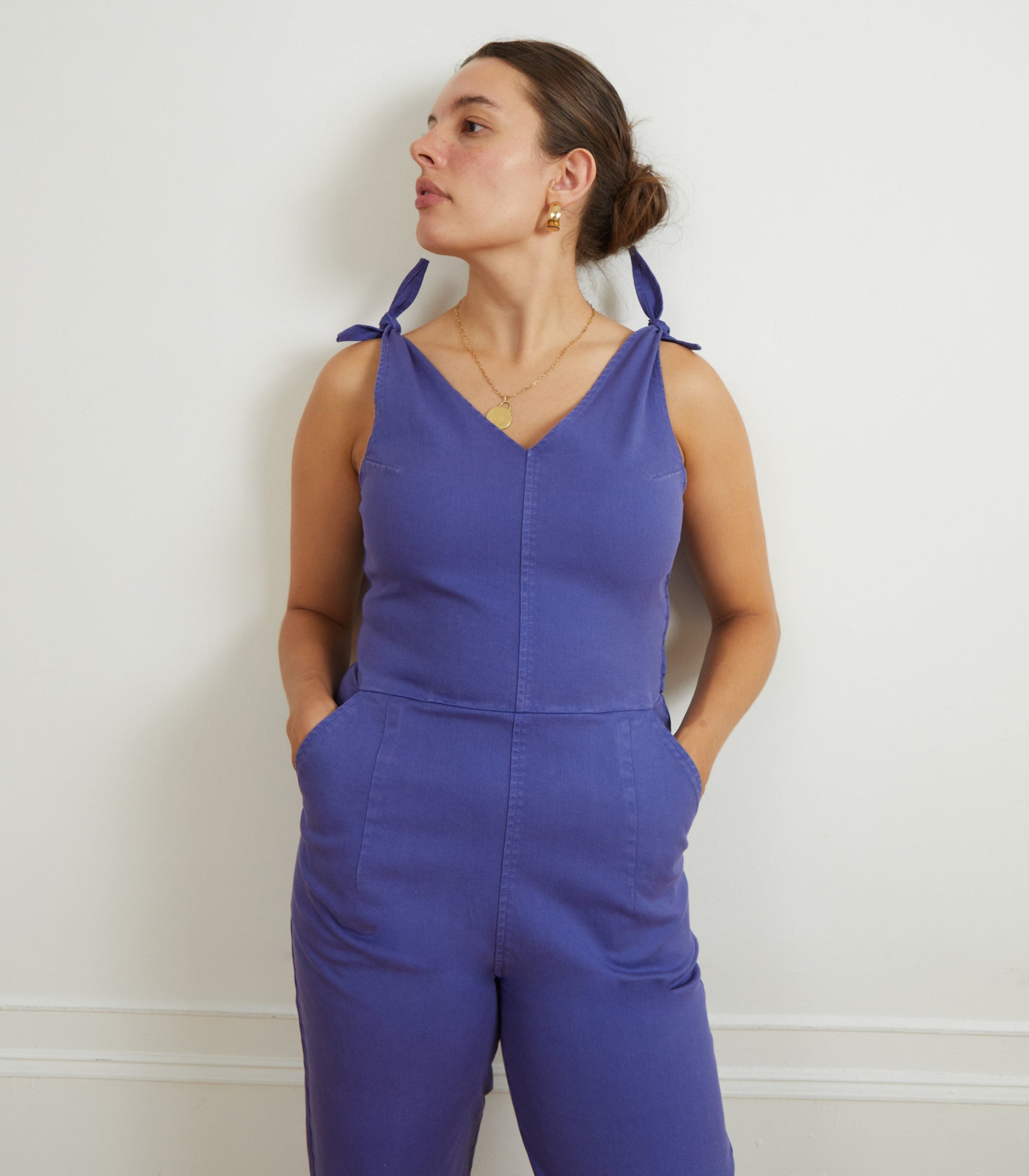 Loup - Slate Tie Strap Coveralls - Violet -