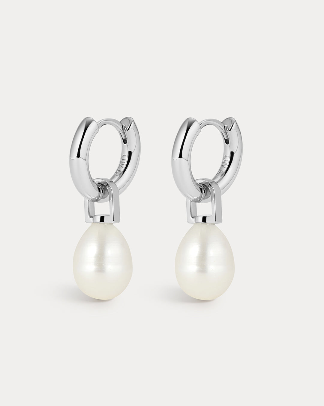 Luv Aj - The White Pearl Amalfi Huggies - Silver