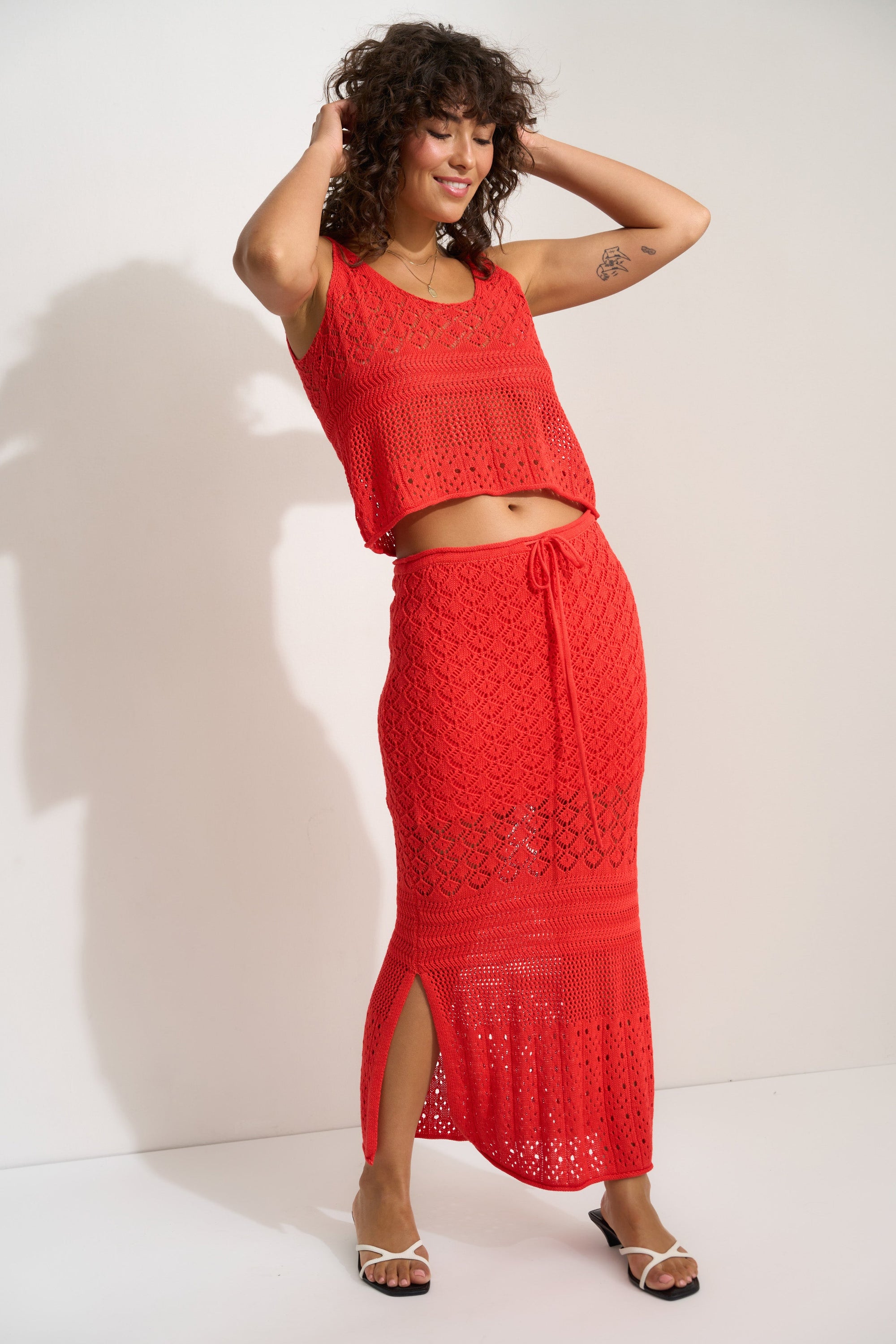 Callahan Knitwear - Willow Tank - Tomato -