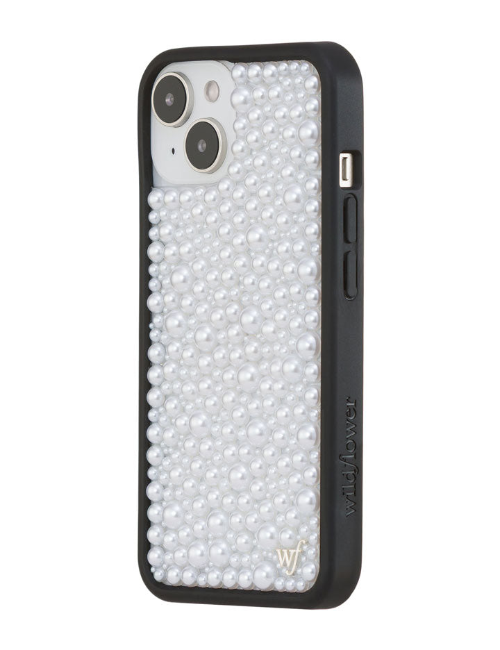 Wildflower iPhone case 13 Pearl White Cute