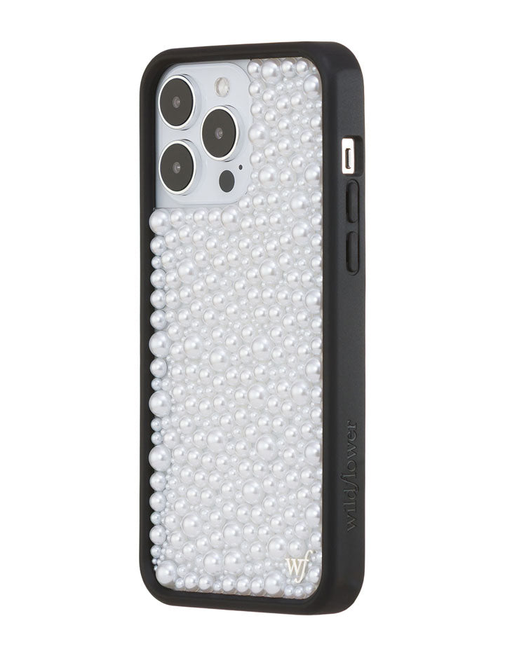 Wildflower iPhone case 14 Pro Max Pearl White Cute