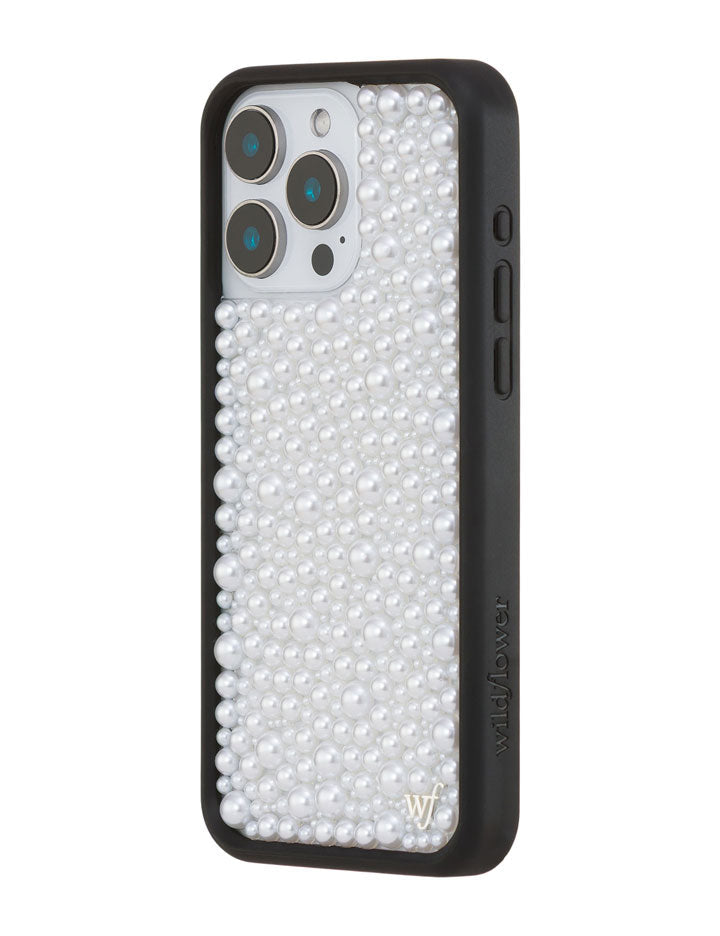 Wildflower iPhone case 15 Pro Max Pearl White Cute