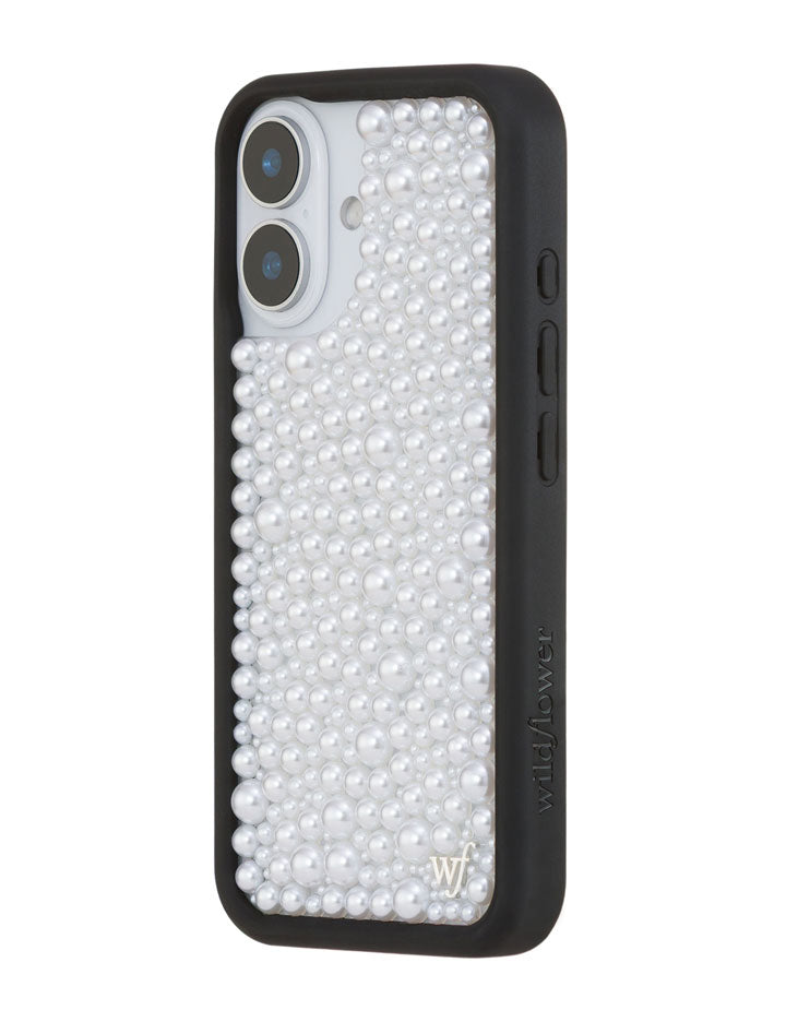 Wildflower iPhone case 16 Pearl White Cute
