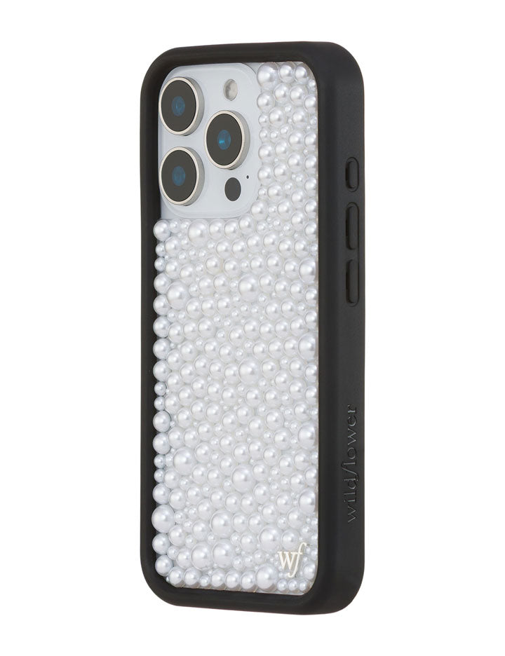 Wildflower iPhone case 16 Pro Pearl White Cute