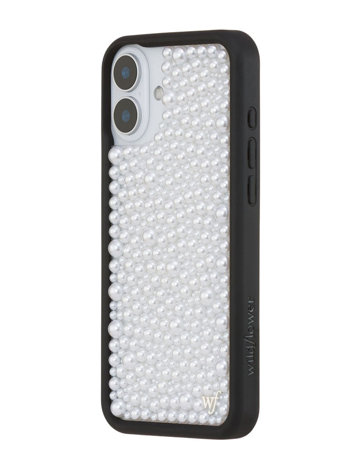 Wildflower iPhone case 16 Plus Pearl White Cute