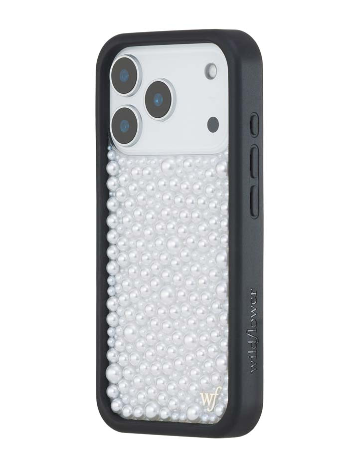 Wildflower iPhone case 17 Pro Pearl White Cute