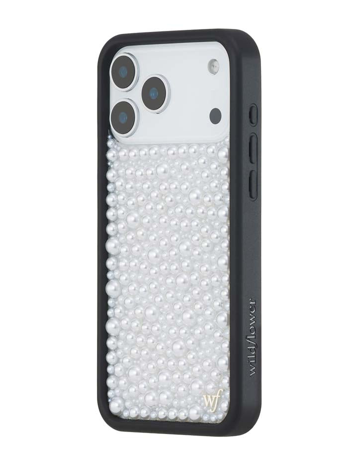 Wildflower iPhone case 17 Pro Max Pearl White Cute