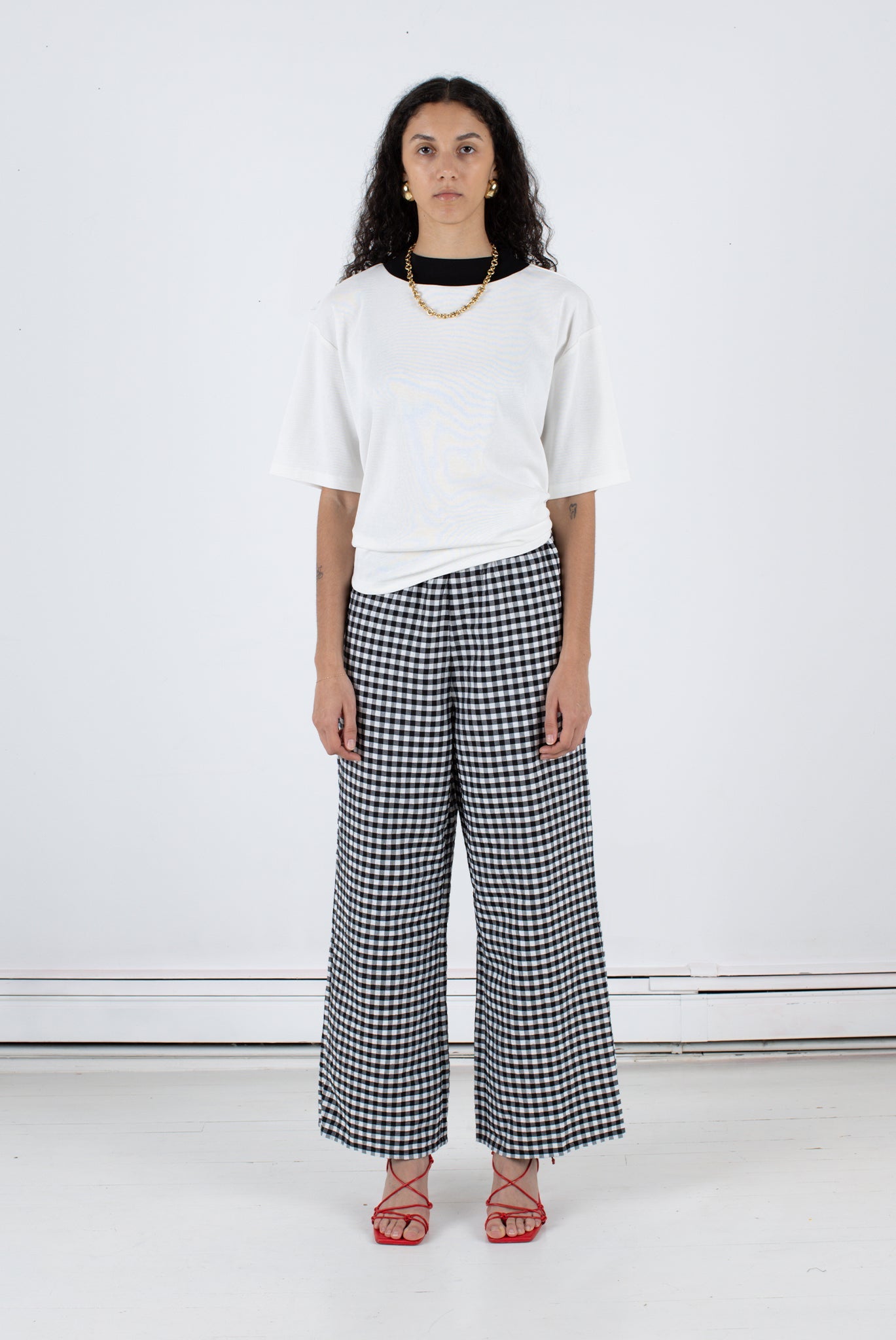 WRAY - Luna Pant - Black Check -
