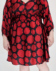 WRAY - Swan Dress - Carnation Dot -