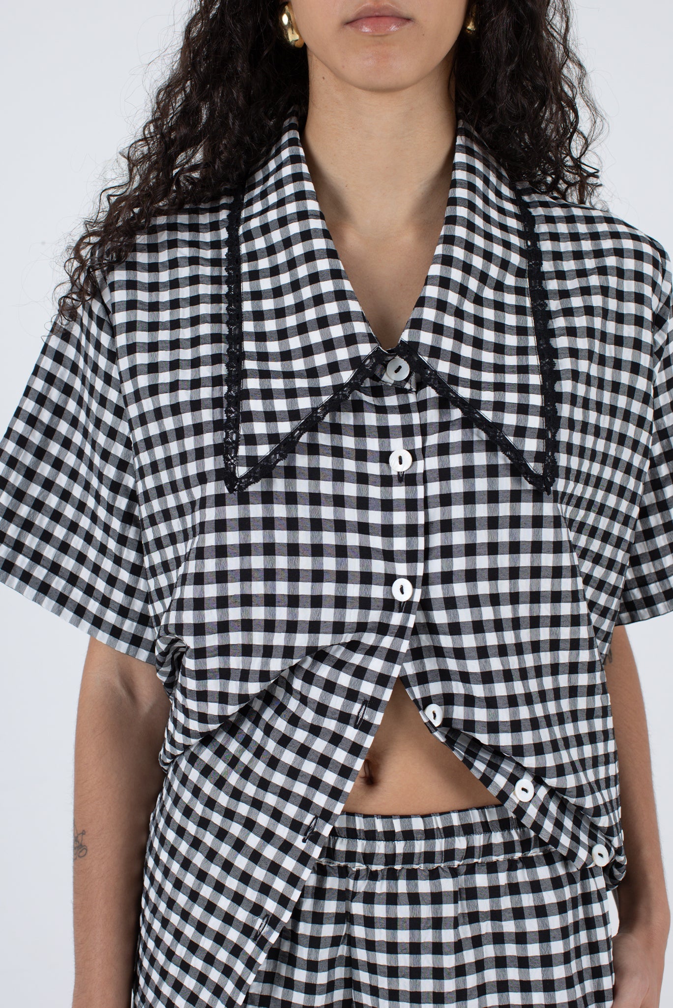 WRAY - Luna Pant - Black Check -
