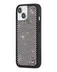 Wildflower iPhone case 15 Rhinestone | White Sparkle Cute