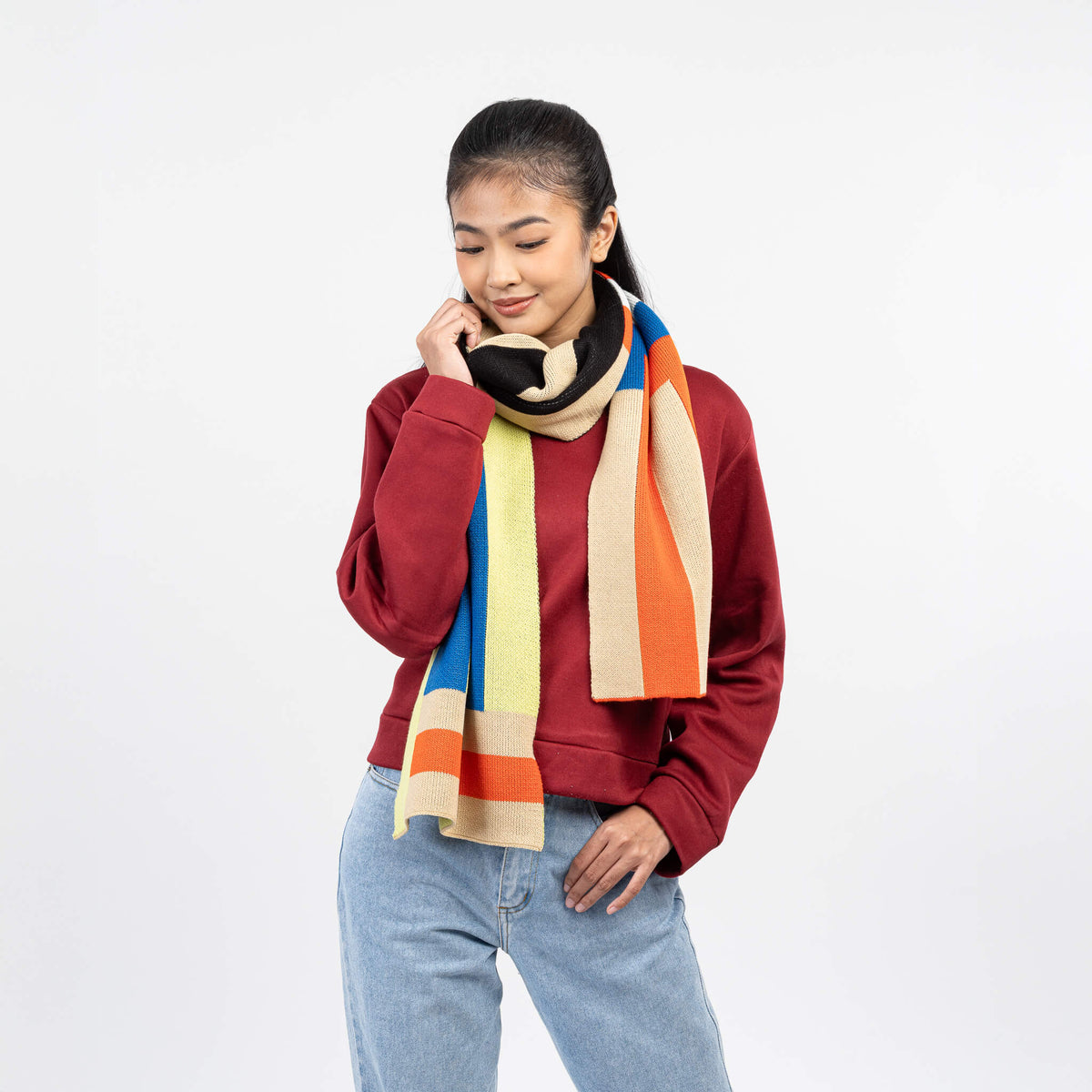 Verloop - Waterfall Stripe Big Scarf -