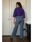 Loup - Kate Wide Leg Ankle Jeans - Washed Indigo -