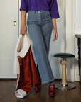 Loup - Kate Wide Leg Ankle Jeans - Washed Indigo -