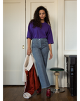 Loup - Kate Wide Leg Ankle Jeans - Washed Indigo -