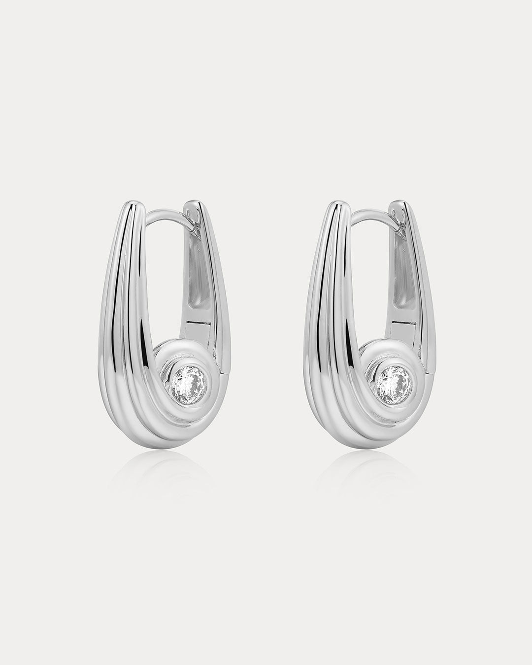 Luv Aj - Wave Bezel Hoops -