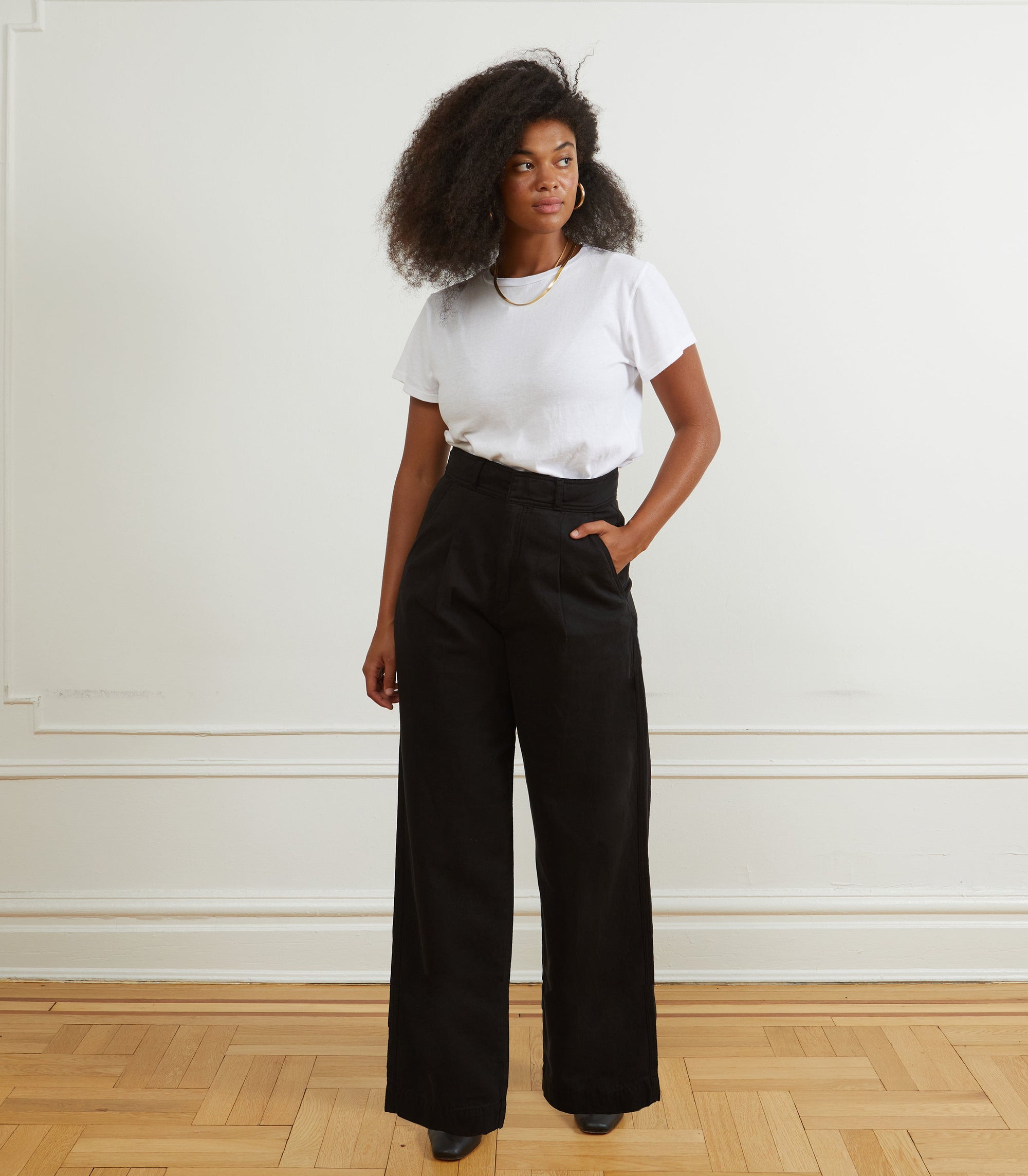 Loup - Jack Pleated Wide-Leg Trousers - Black -