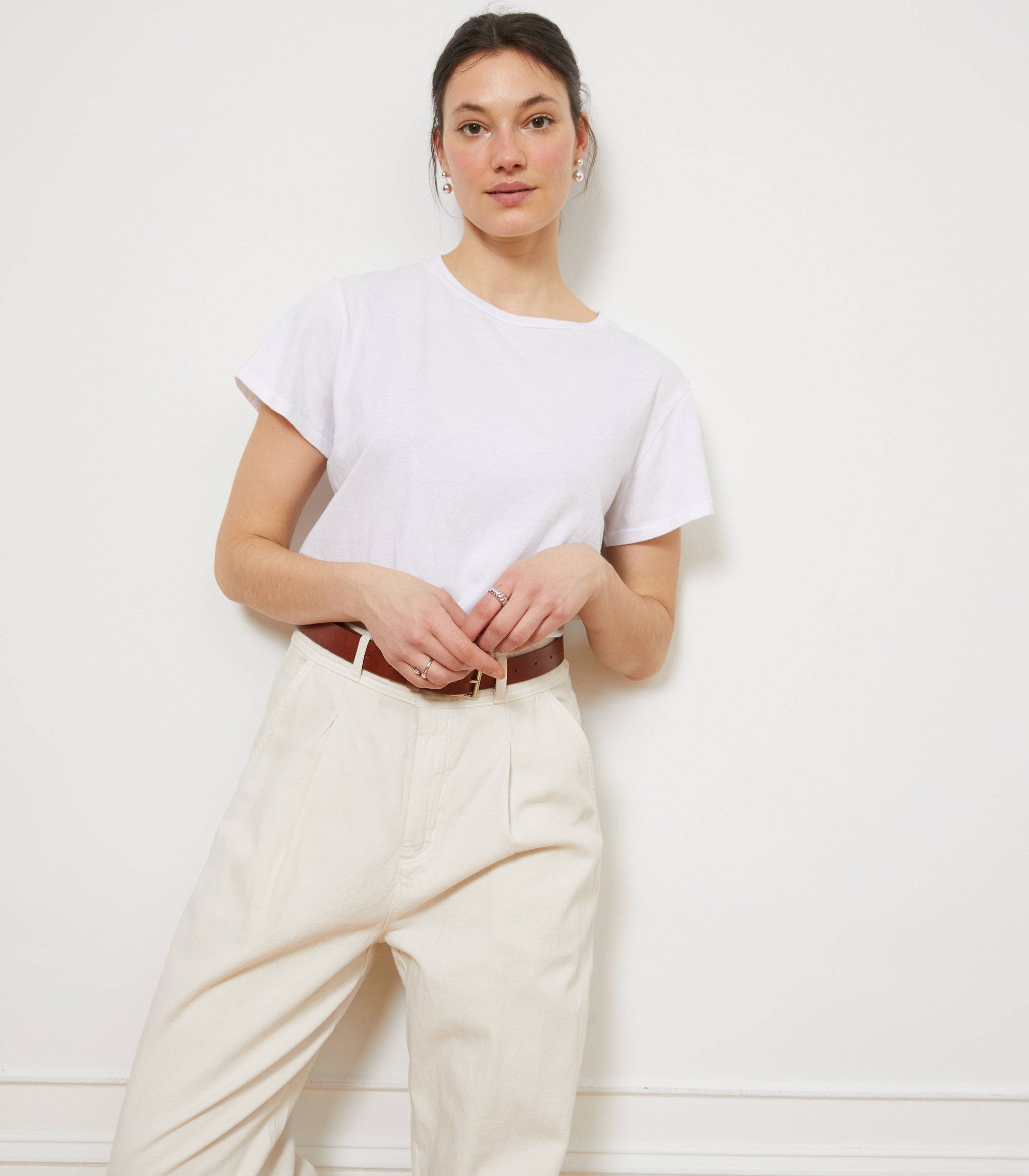 Loup - Jack Pleated Wide-Leg Trousers - Salt -