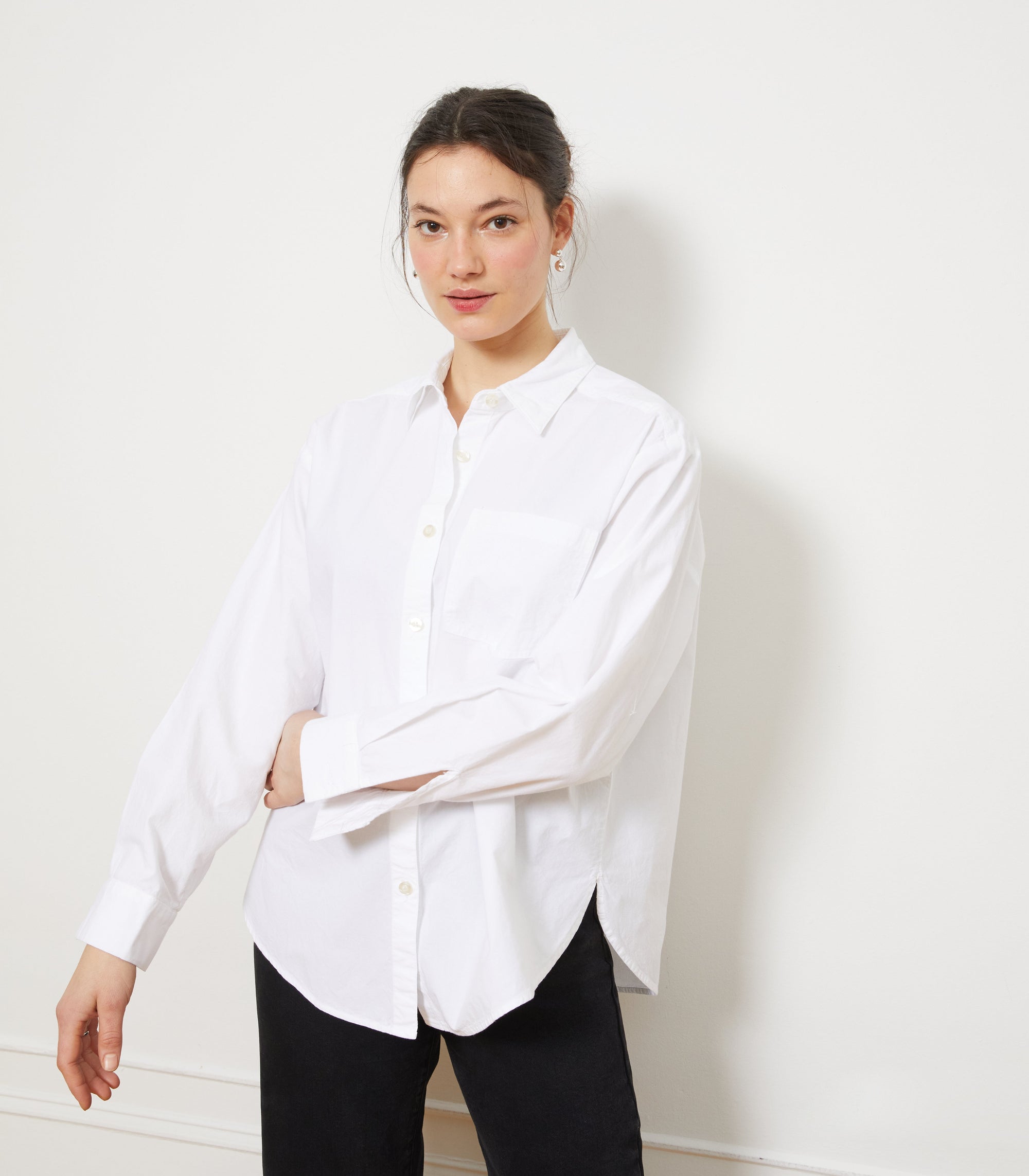 Loup - Diana Relaxed Button Up Shirt - White -