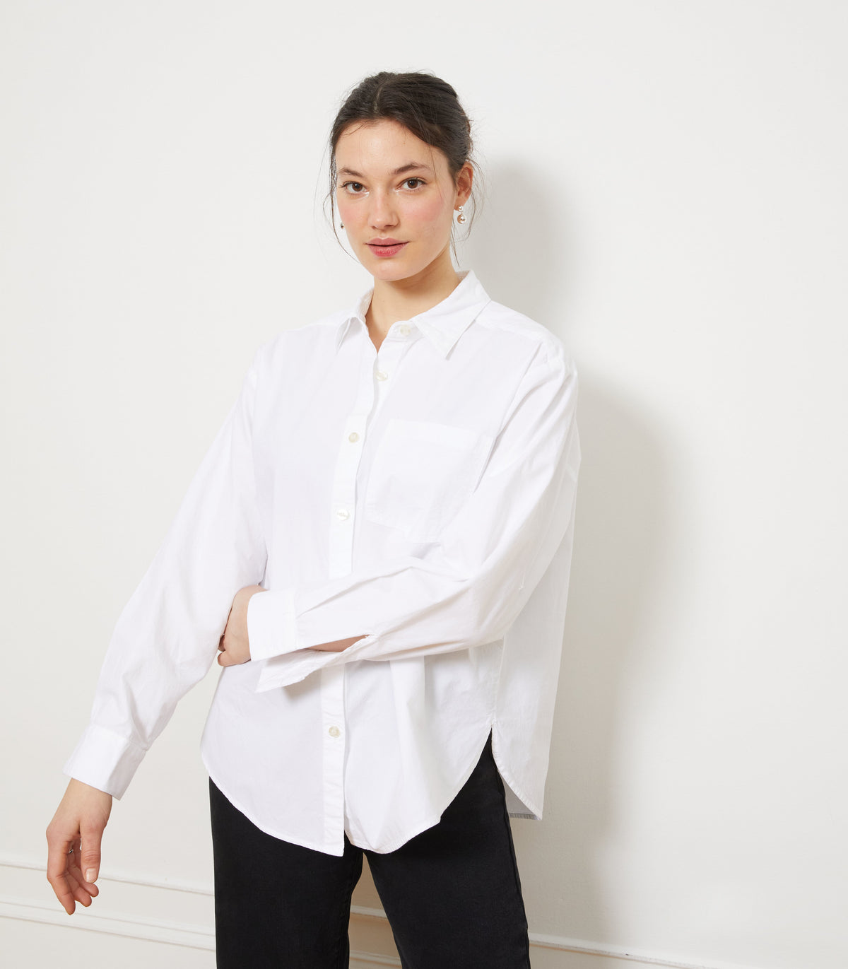 Loup - Diana Relaxed Button Up Shirt - White -