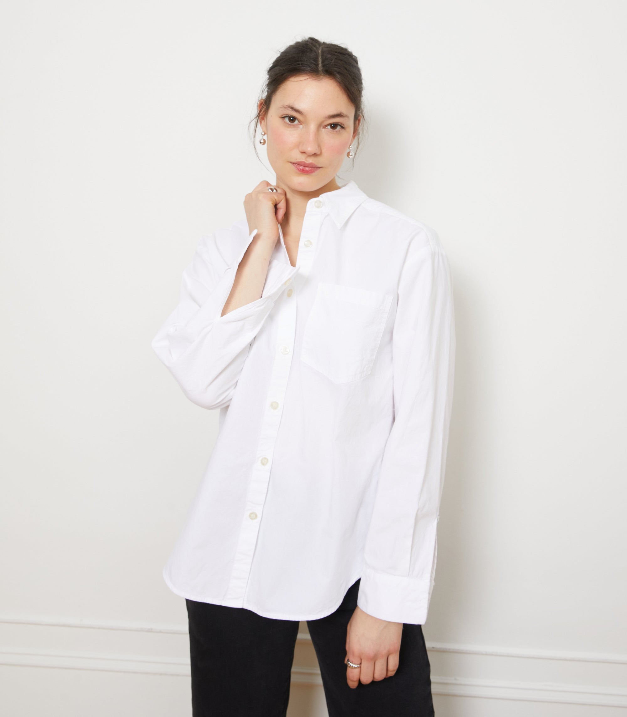 Loup - Diana Relaxed Button Up Shirt - White -