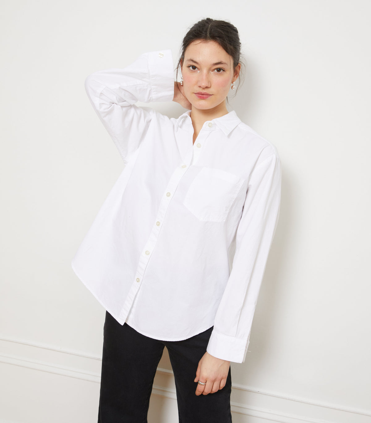 Loup - Diana Relaxed Button Up Shirt - White -