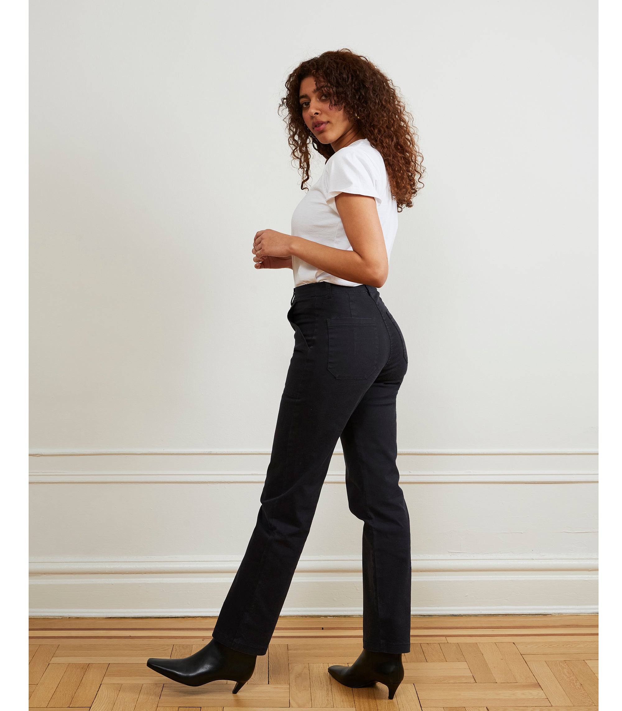 Long James Straight-Leg Work Pant - Black