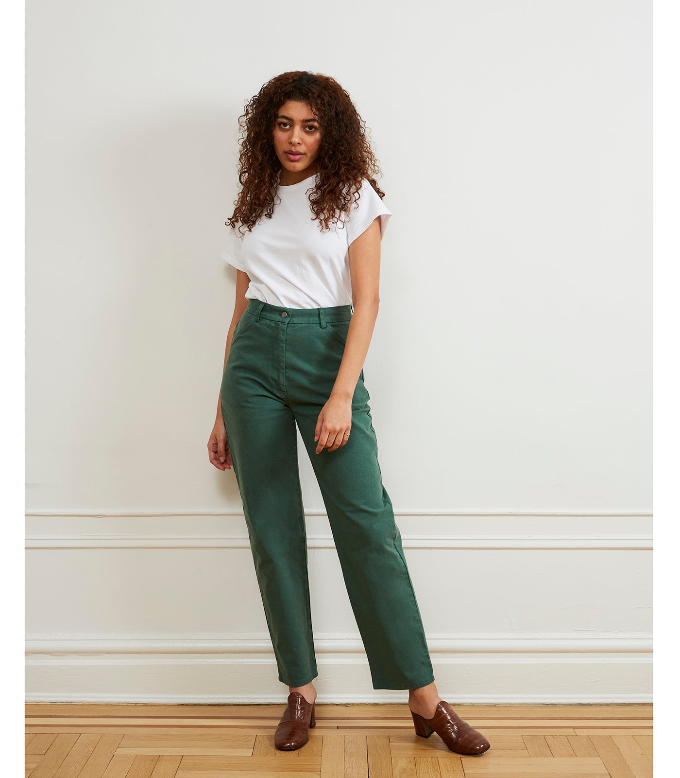 Loup - Agnes High Rise Painter Pants - Hunter -