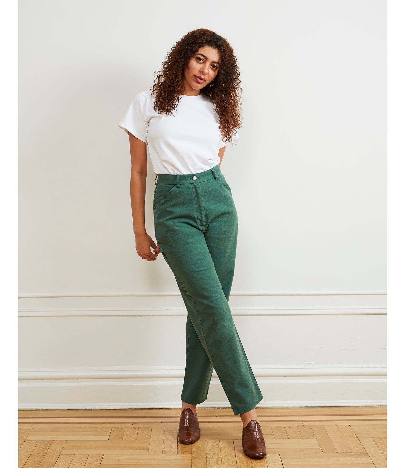 Loup - Agnes High Rise Painter Pants - Hunter -