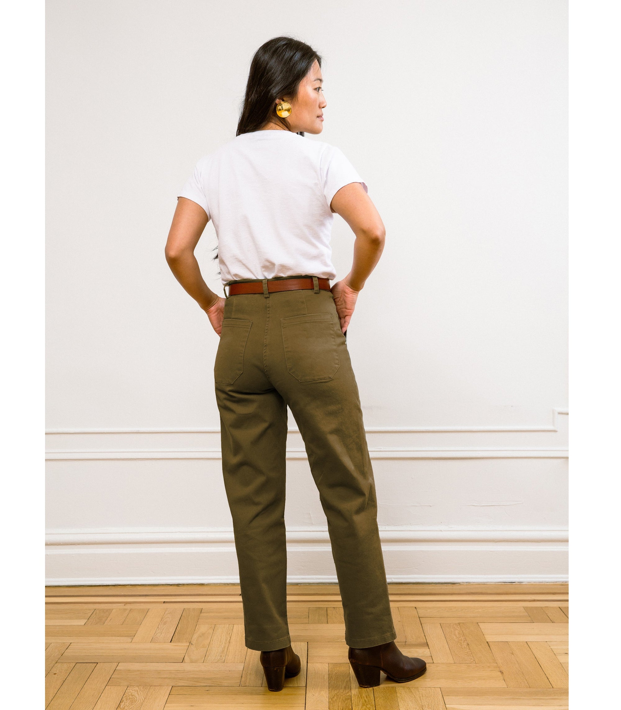 James Straight-Leg Work Pant - Moss