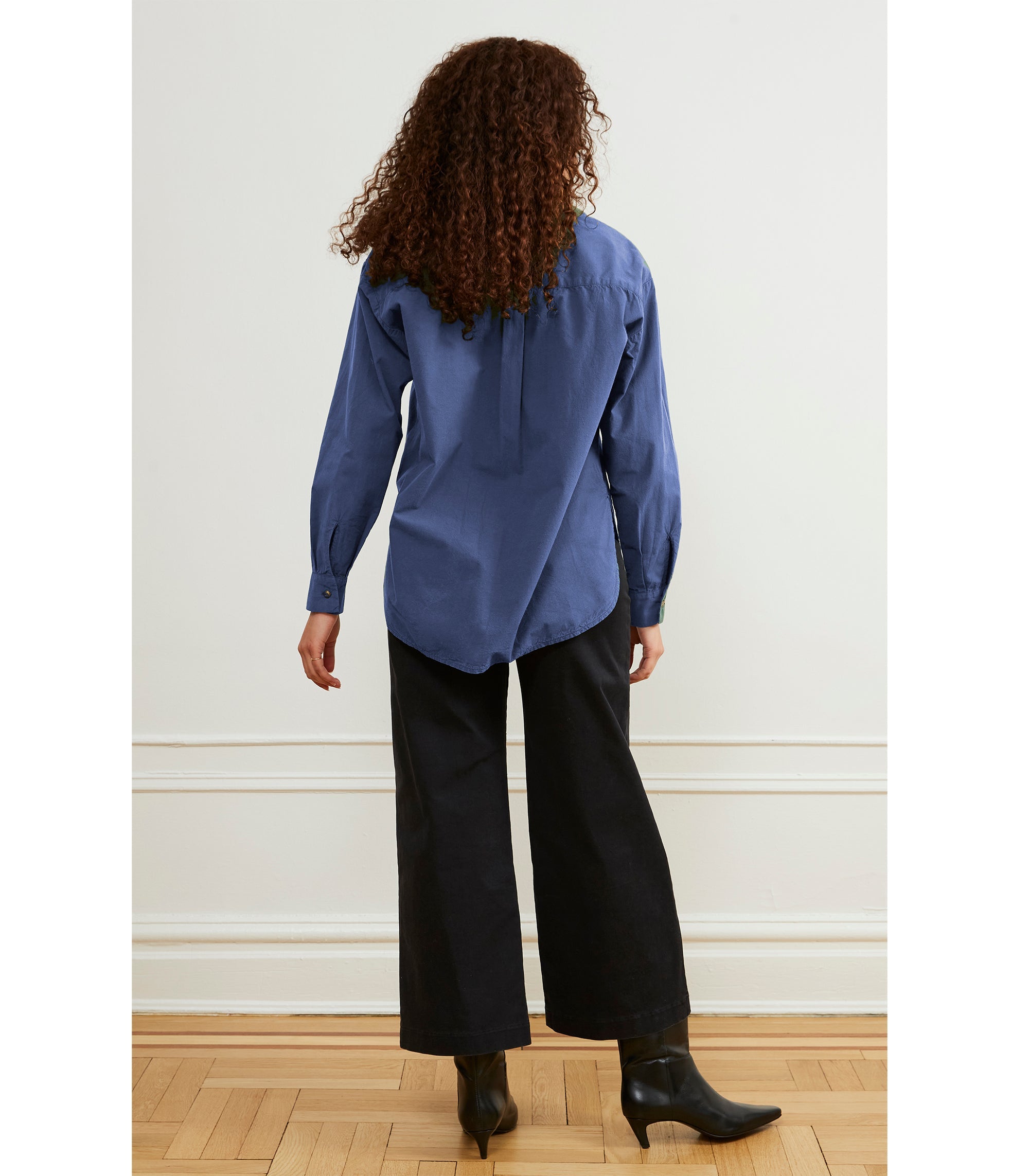 Loup - Elise Oversized Button Up Shirt - Yale Blue -