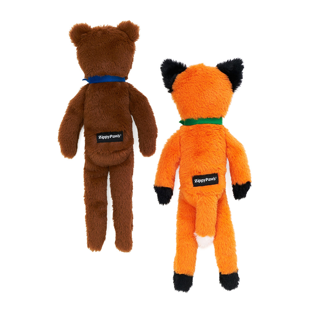 Zippy Paws - Fluffy Peltz - Bear and Fox -