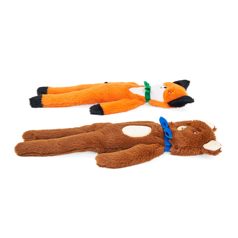 Zippy Paws - Fluffy Peltz - Bear and Fox -