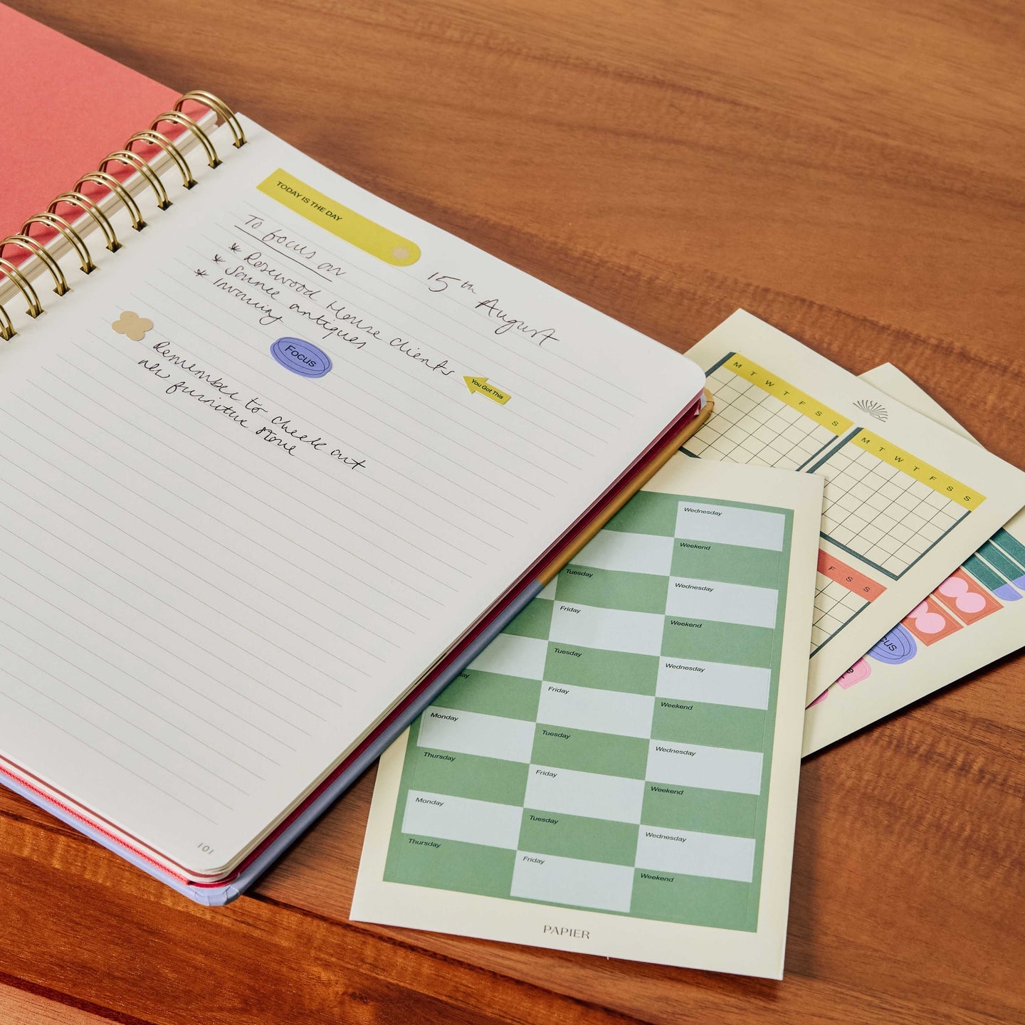 Papier - Productivity Stickers - Gold -