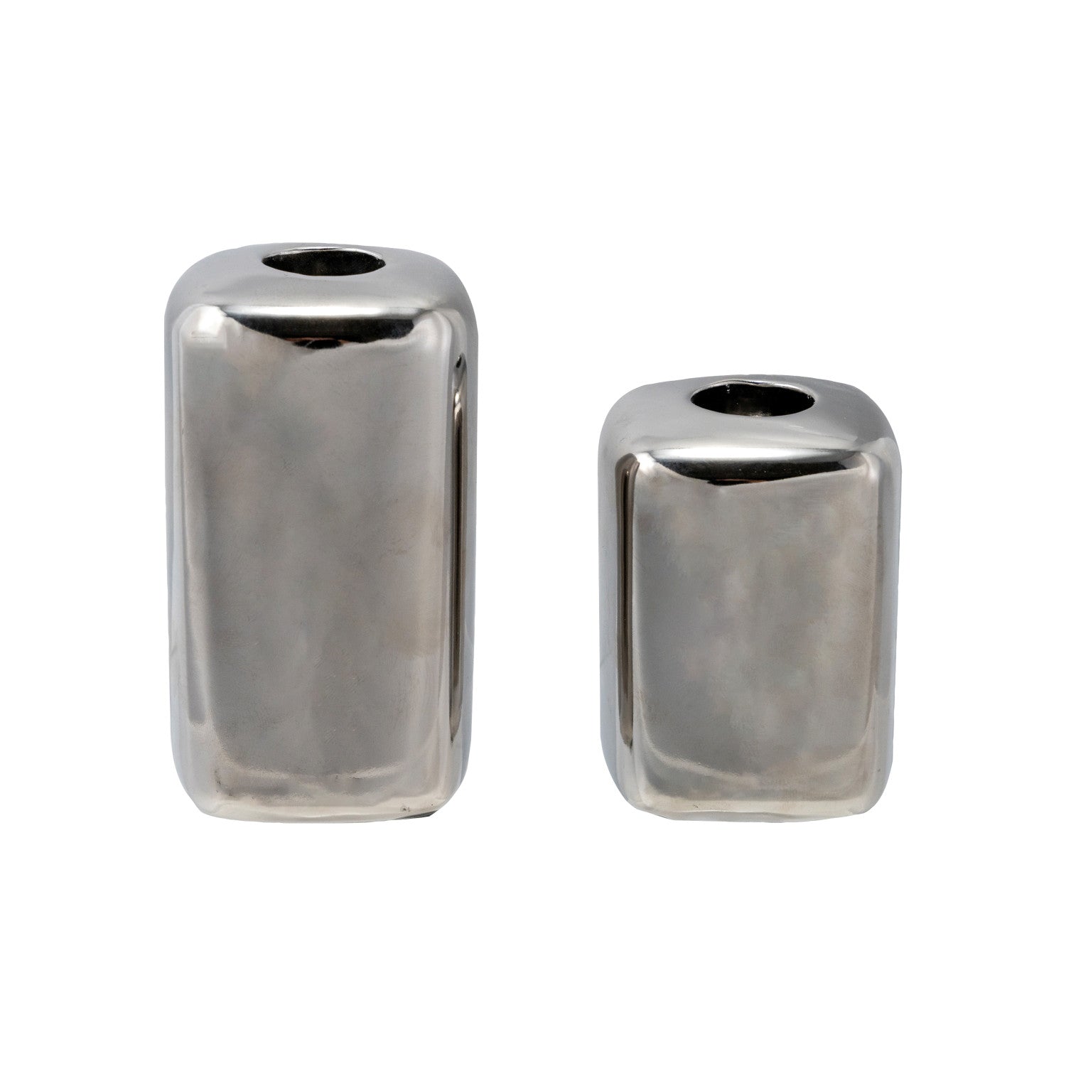 Creative Co. - Stoneware Taper Holders - Chrome -