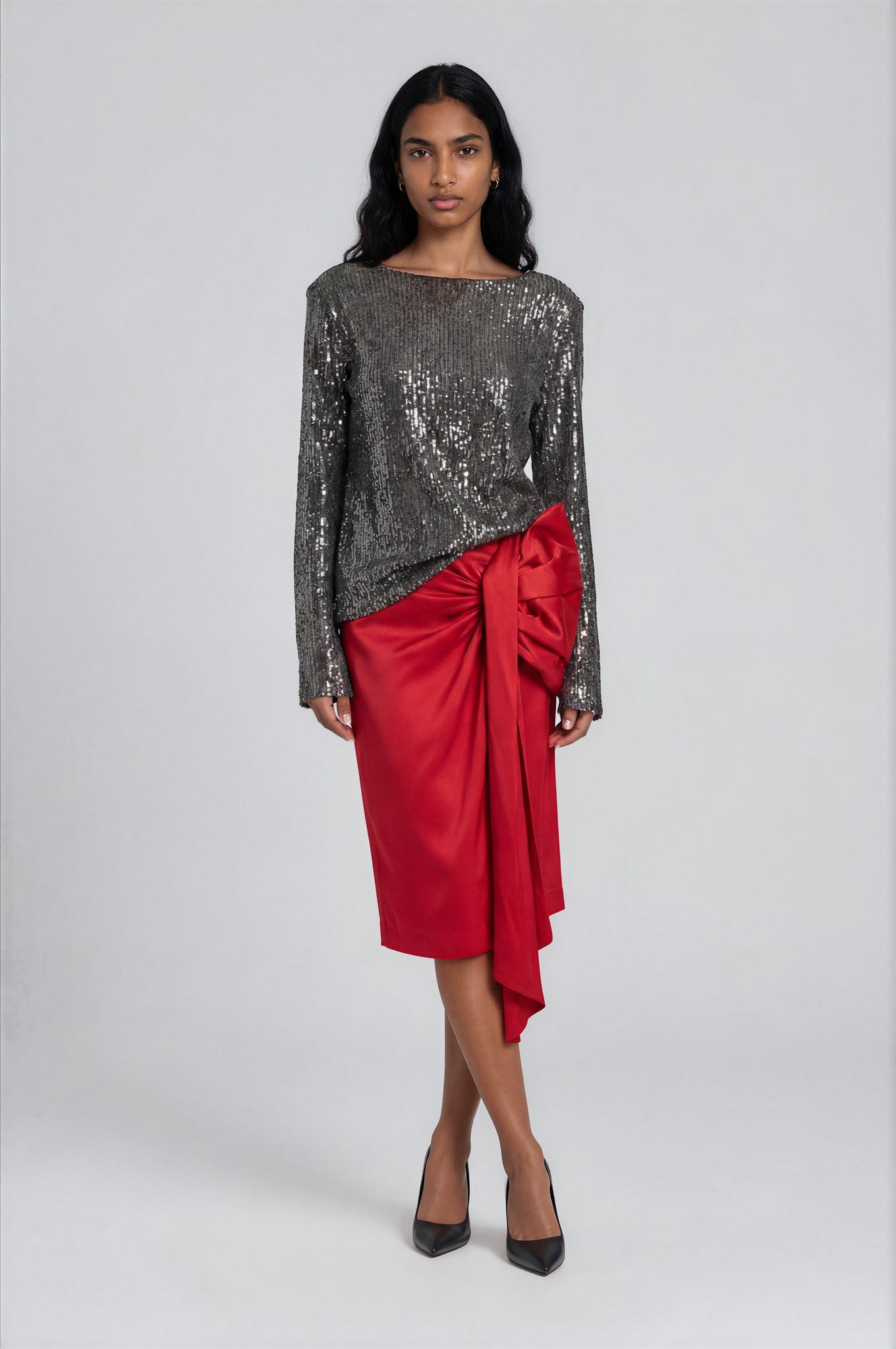 & Other Stories - Sonny Sequin Top - Grey -