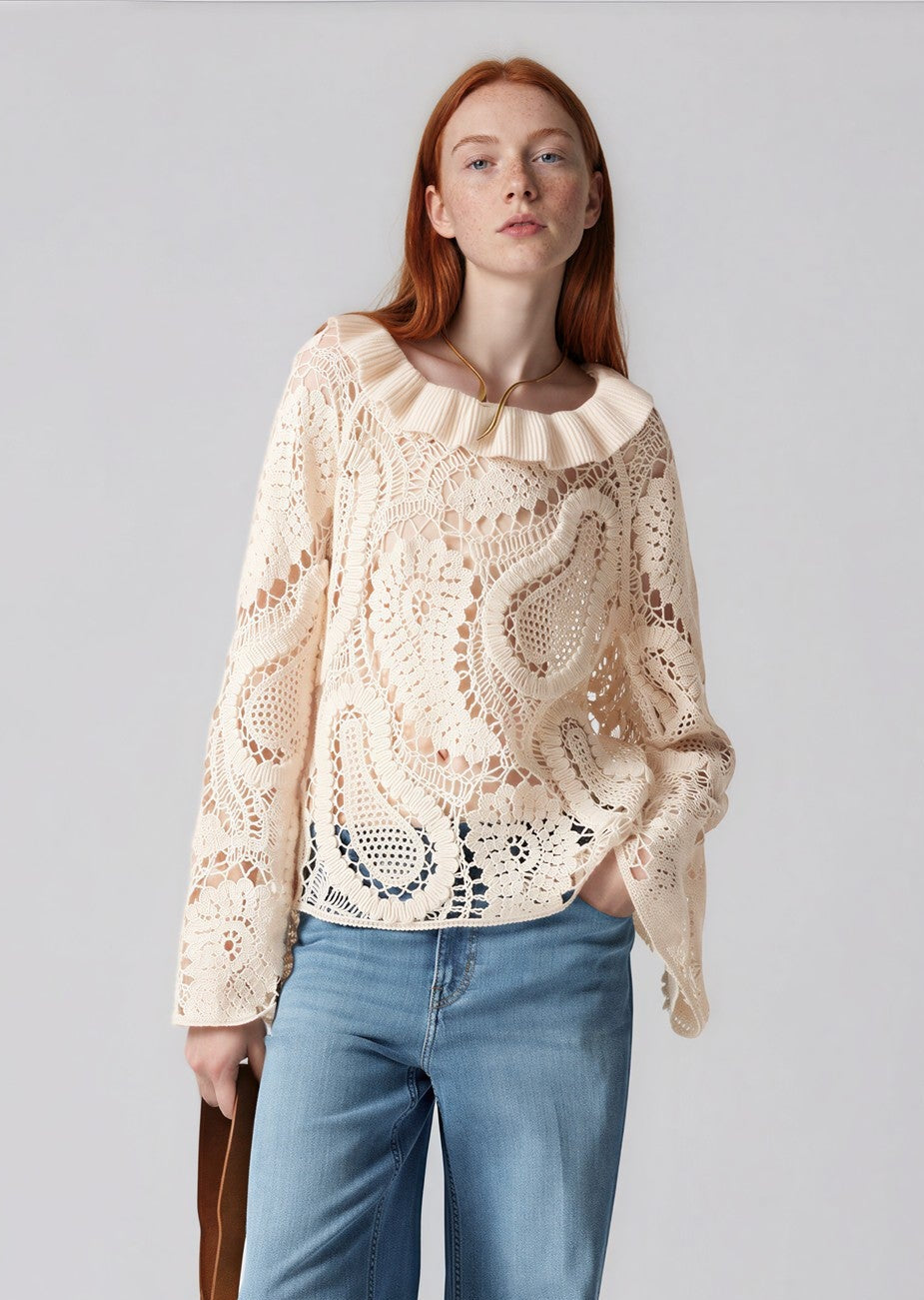 & Other Stories - Dasha Crochet Top - Beige -