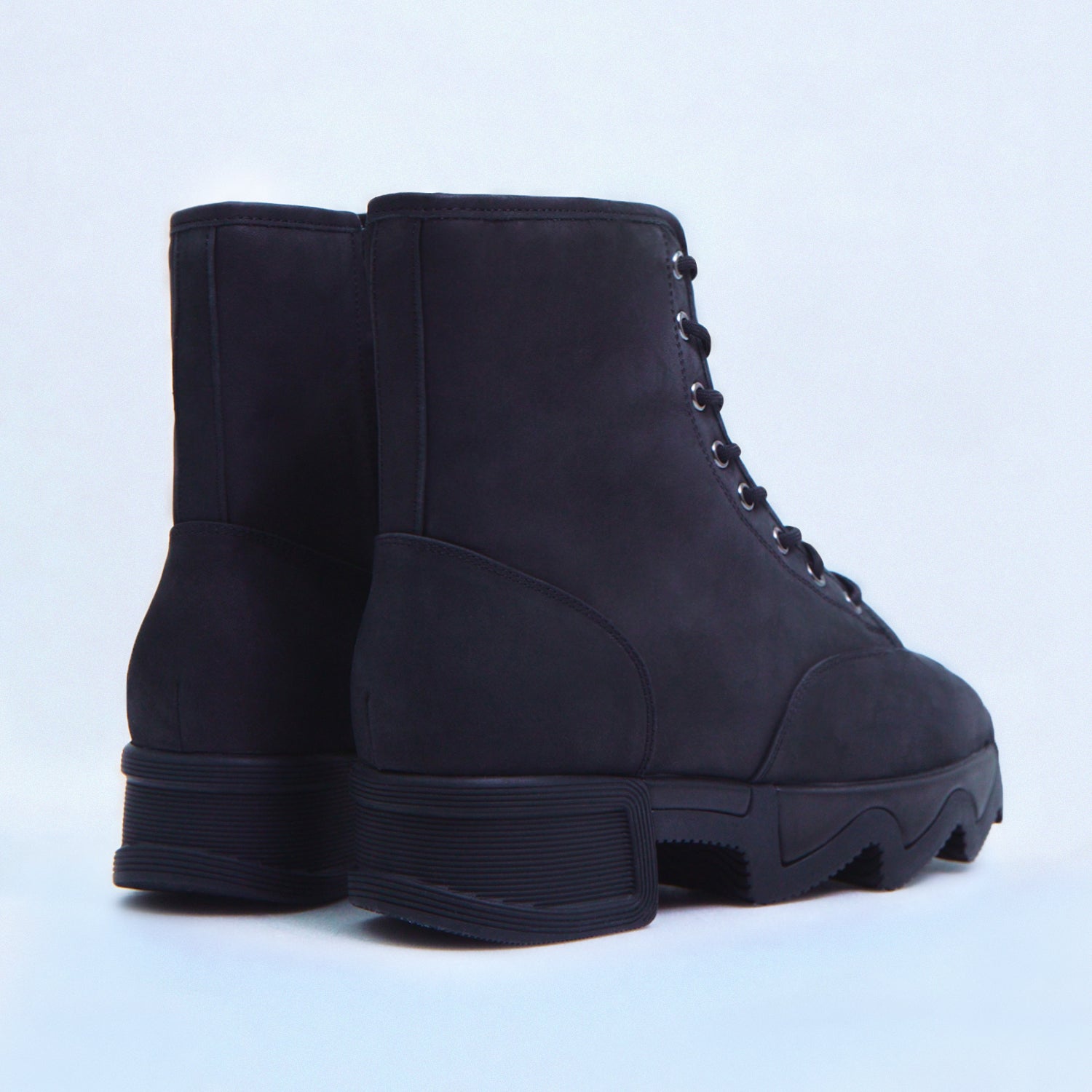 iRi Black Nubuck Lace Up Boot