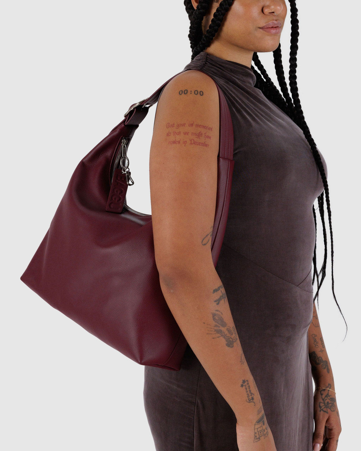 Baggu - Recycled Leather Shoulder Bag - Mahogany -