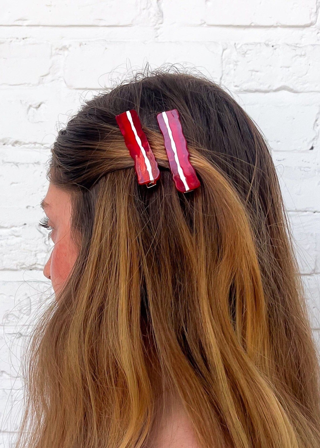 Jenny Lemons - Bacon Alligator Hair Clip Set -